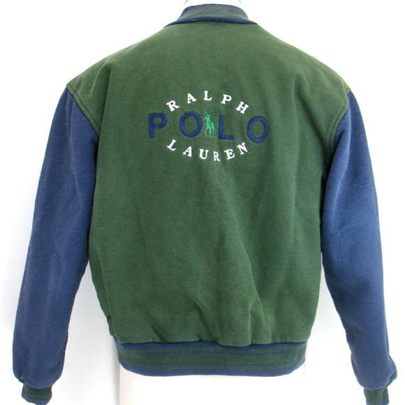 Polo Ralph Lauren Other - Polo Ralph Lauren Varsity Jacket Snap Button Sz L